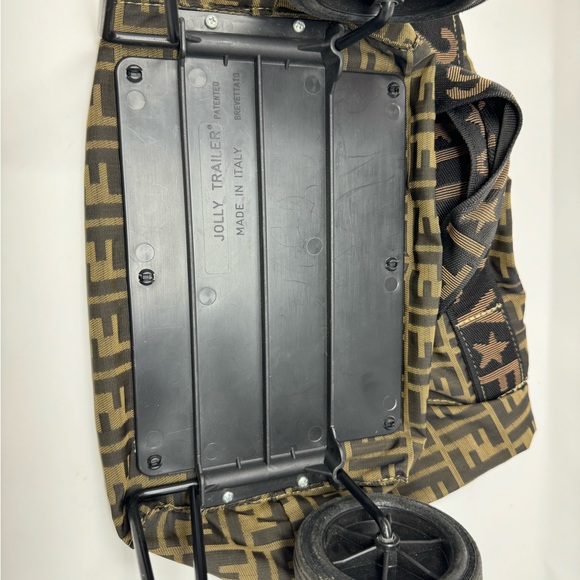 💯Authentic Vintage Fendi Zucca Jacquard Rolling Trolley Bag - Picture 5 of 10